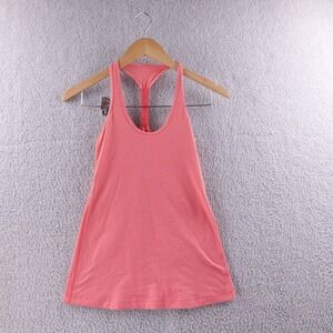 Lululemon Athletica Coral‎ Pink Racerback Tank Top Athletic Workout Size 2